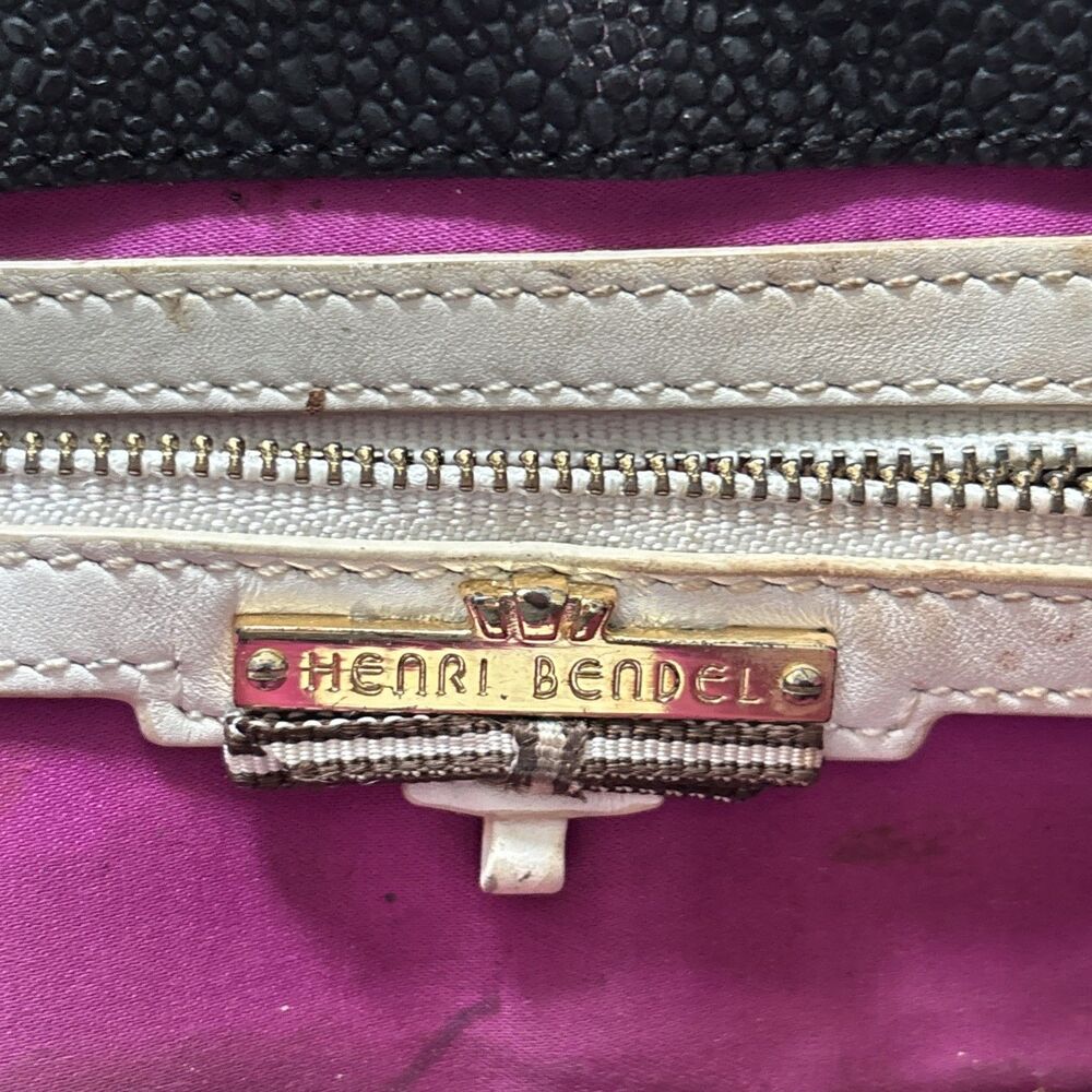 Henri Bendel Milliner Chain Pebbled Leather Shoulder Crossbody Retro Glam 90sY2K - Picture 8 of 9